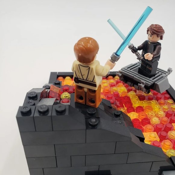 Obi-wan VS Anakin Skywalker Battle on Mustafar Episode 3 Custom Mini Figures - Picture 6 of 10